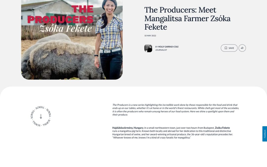 Fine Dining Lovers: The Producers: Meet Mangalitsa Farmer Zsóka Fekete