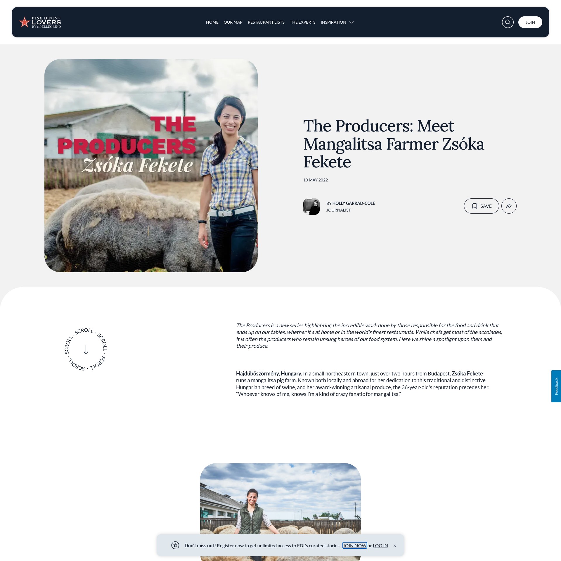 Fine Dining Lovers: The Producers: Meet Mangalitsa Farmer Zsóka Fekete