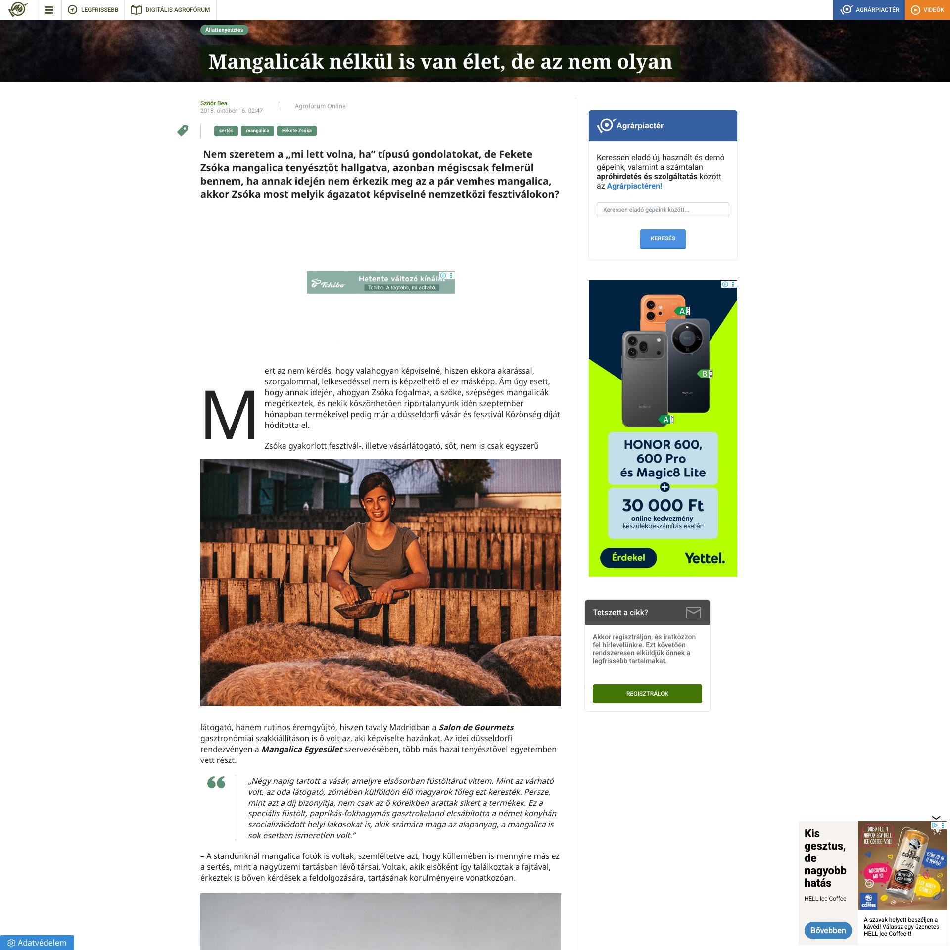 Agrofórum Online: Mangalicák nélkül is van élet, de az nem olyan