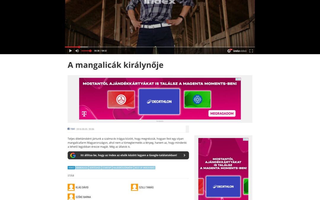 Index Videó: A mangalicák királynője