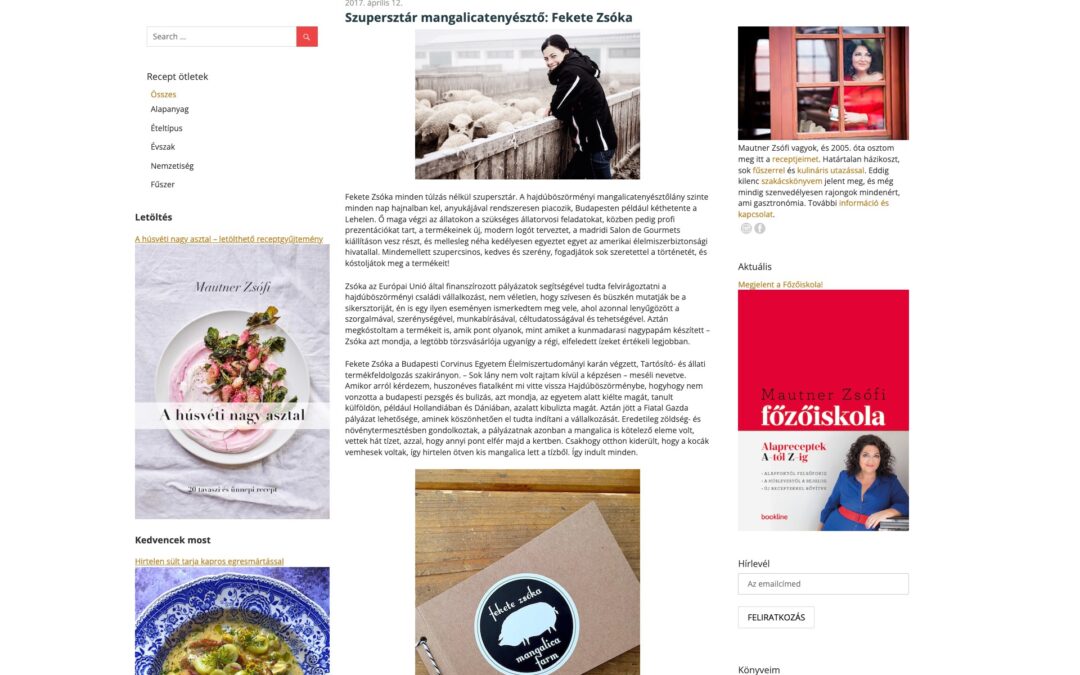 Chili & Vanília: Szupersztár mangalicatenyésztő: Fekete Zsóka